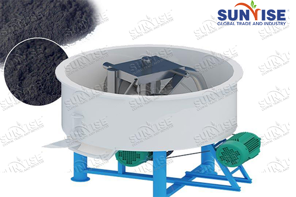 biochar wheel grinder machine for fine hookah charcoal powder